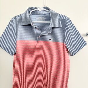 Vineyard Vines Boys Performance Striped Polo size 7
